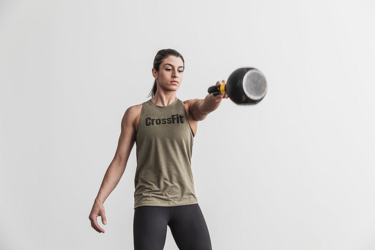 Nobull Crossfit® High-Neck Women\'s Tank Tops Green | Australia (NI8614)